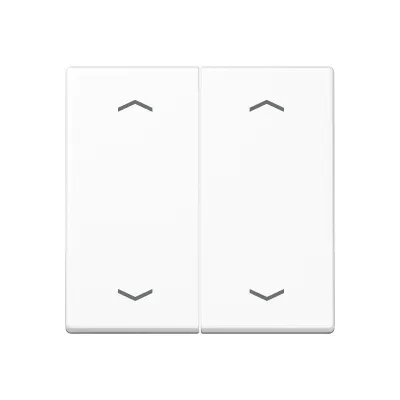 JUNG Wippe 2fach A102PWW für KNX Jalousietaster | Pfeilsymbole | Duroplast glänzend | 55x55 mm | alpinweiß