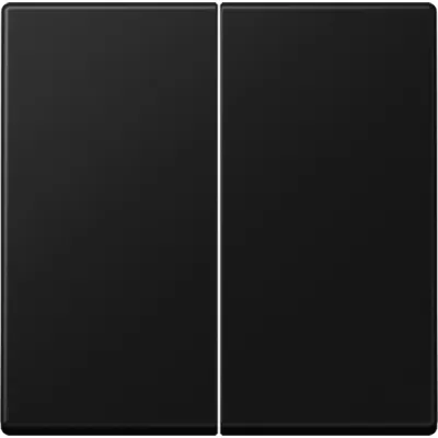 JUNG Wippe Serienschalter A595SWM | 2-teilig | Duroplast | IP44 | matt lackiert | graphitschwarz 55x55mm