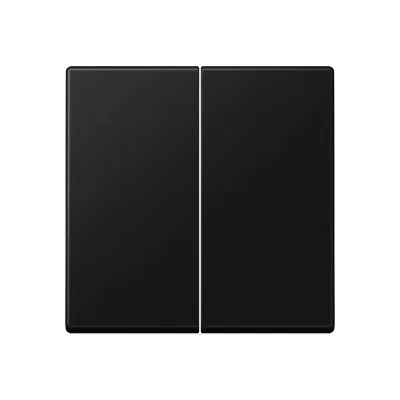 JUNG Wippe Serienschalter A595SWM | 2-teilig | Duroplast | IP44 | matt lackiert | graphitschwarz 55x55mm