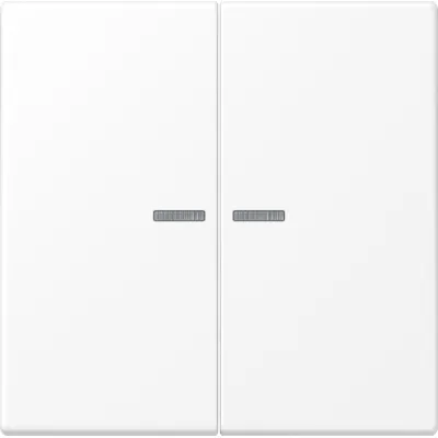 JUNG Wippe LS995KO5WWM für Serienschalter | Duroplast | zweiteilig | Lichtleiter | 70x70mm | IP44 | schneeweiß matt