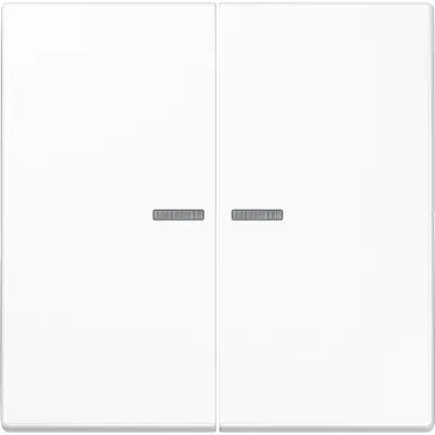 JUNG Wippe 2fach LS102KO5WW | für KNX Taster | Duroplast glänzend | Lichtleiter | 70x70mm | alpinweiß RAL 9016