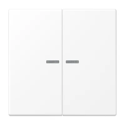 JUNG Wippe für Serientaster KO LS102KO5WWM | 2-fach | mit Lichtleiter | Duroplast matt | schneeweiß | 70x70mm