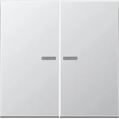 Jung Wippe AL2995KO5 für Serienschalter und Doppeltaster | Lichtleiter | Aluminium matt | 70x70 mm | IP44
