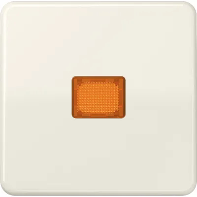 JUNG Wippe CD590KO Kontrollschalter | Lichtaustrittsfenster orange | Duroplast | IP44 | glänzend | weiß