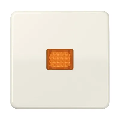 JUNG Wippe CD590KO Kontrollschalter | Lichtaustrittsfenster orange | Duroplast | IP44 | glänzend | weiß