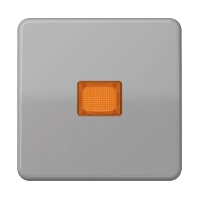 JUNG Wippe Kontrollschalter CD590KOGR | Lichtaustrittsfenster | Duroplast glänzend | IP44 | grau RAL 7038