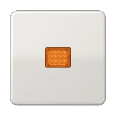 Jung Wippe Kontrollschalter CD590KOLG | Lichtfenster orange | Duroplast glänzend | IP44 | 67x67mm | lichtgrau RAL 7035