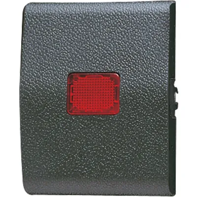 Jung Wippe 800KO Taster BA 1fach | Lichtaustrittsfenster rot | Kunststoff Thermoplast | IP44 | anthrazit RAL7016