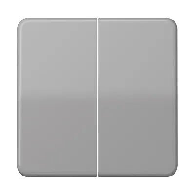 JUNG Serienwippe CD595GR | Wippe für Serienschalter/Taster | 2-teilig | Duroplast glänzend | grau RAL 7038 | IP44