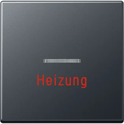 JUNG Wippe Heizung Notschalter A590BFHANM | Kontrollschalter | bruchsicher | Lichtleiter | IP44 | anthrazit matt