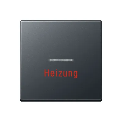 JUNG Wippe Heizung Notschalter A590BFHANM | Kontrollschalter | bruchsicher | Lichtleiter | IP44 | anthrazit matt