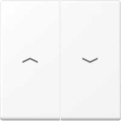 JUNG Wippe für Jalousieschalter/-taster A595PWWM | zweiteilig | Pfeilsymbol | Duroplast | schneeweiß matt | 55x55mm