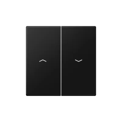 JUNG Wippe LS995PSWM | Jalousieschalter | zweiteilig | Pfeilsymbol | Duroplast matt | 70x70mm | graphitschwarz