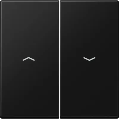 JUNG Wippe LS995PSWM | Jalousieschalter | zweiteilig | Pfeilsymbol | Duroplast matt | 70x70mm | graphitschwarz