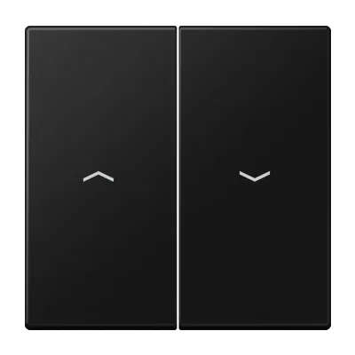 JUNG Wippe LS995PSWM | Jalousieschalter | zweiteilig | Pfeilsymbol | Duroplast matt | 70x70mm | graphitschwarz
