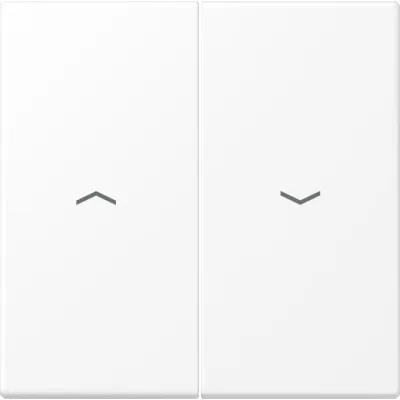 JUNG Wippe LS995PWWM für Jalousieschalter/-taster | Duroplast | Pfeilsymbole | zweiteilig | 70x70 mm | schneeweiß matt