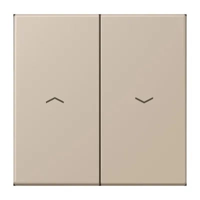 JUNG Wippe 2-fach LC 995 P243 | Jalousieschalter Zubehör | Duroplast matt | Symbol Pfeile | 70x70 mm | ombre naturelle