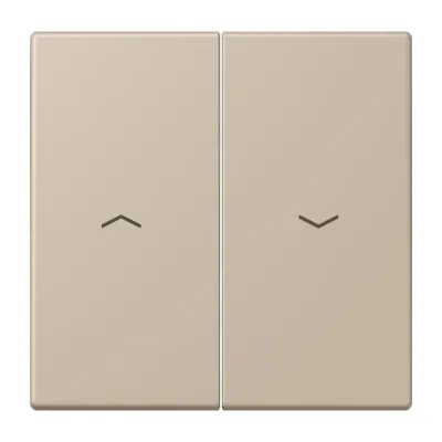 JUNG Wippe 2-fach LC 995 P243 | Jalousieschalter Zubehör | Duroplast matt | Symbol Pfeile | 70x70 mm | ombre naturelle