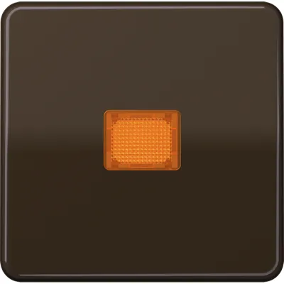 JUNG Wippe Kontrollschalter CD590KOBR | Lichtfenster | Duroplast | 67x67 mm | IP44 | ohne Aufdruck | braun