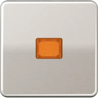 JUNG Wippe Kontrollschalter CD590KOPT | Schalter/Taster CD500 Serie | Aluminium eloxiert | Lichtfenster orange | platin