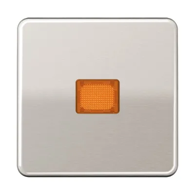 JUNG Wippe Kontrollschalter CD590KOPT | Schalter/Taster CD500 Serie | Aluminium eloxiert | Lichtfenster orange | platin