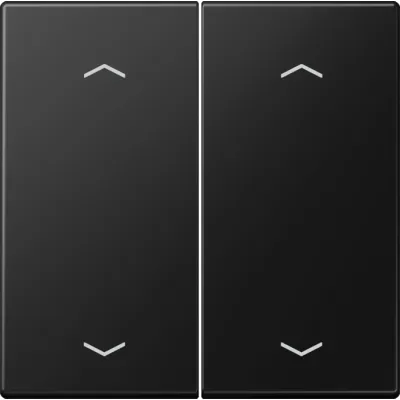 JUNG Wippe 2-fach LS 102 P SWM | KNX Jalousietaster | Duroplast matt | Symbol Pfeile | graphitschwarz RAL 9005
