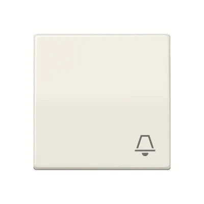JUNG Wippe AS591K Klingel Symbol | Zentralplatte für Taster 531U/532U/533U | Duroplast | glänzend | IP44 | weiß