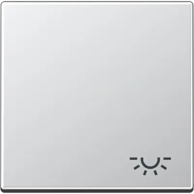 JUNG Wippe A590LAL | Licht-Symbol für Schalter/Taster A500 Serie | Kunststoff Duroplast lackiert | glänzend | Aluminium