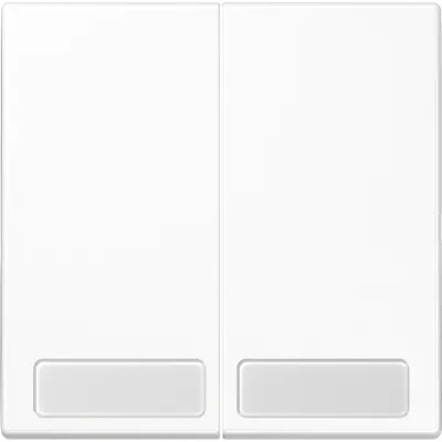 JUNG Wippe LS995NAWW für Serienschalter & Doppeltaster | Schriftfeld 9x27 mm | Duroplast glänzend | IP44 | alpinweiß