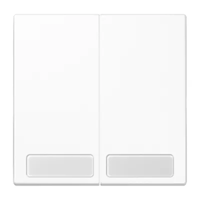 JUNG Wippe LS995NAWW für Serienschalter & Doppeltaster | Schriftfeld 9x27 mm | Duroplast glänzend | IP44 | alpinweiß