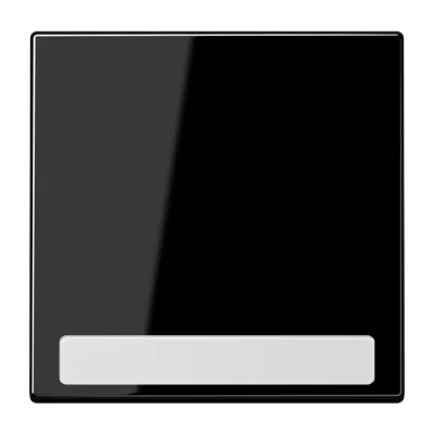 JUNG Wippe LS990NASW für Schalter/Taster | Schriftfeld 7x57mm | Duroplast glänzend | IP44 | schwarz RAL9005
