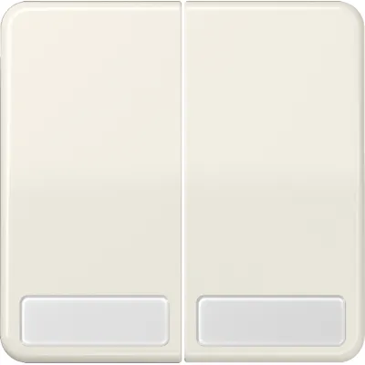 JUNG Wippe CD595NA für Serienschalter | Doppelwippe mit Beschriftungsfeld | Duroplast glänzend | IP44 | cremeweiß