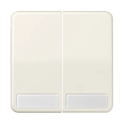 JUNG Wippe CD595NA für Serienschalter | Doppelwippe mit Beschriftungsfeld | Duroplast glänzend | IP44 | cremeweiß
