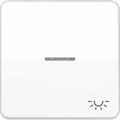 JUNG Wippe CD590KO5LWW | Kontrollwippe mit Licht-Symbol | Schalter/Taster | IP44 | Duroplast | alpinweiß