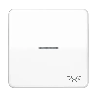 JUNG Wippe CD590KO5LWW | Kontrollwippe mit Licht-Symbol | Schalter/Taster | IP44 | Duroplast | alpinweiß