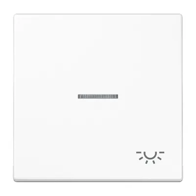 JUNG Wippe LS990KO5LWW | Symbol Licht | Lichtleiter | beleuchtbar | Duroplast | glänzend | IP44 | alpinweiß