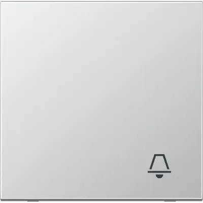 JUNG Wippe für Taster AL2990K | Klingel Symbol | 1-fach | Aluminium matt | 70x70 mm | LS Serie | IP44