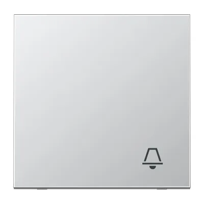 JUNG Wippe für Taster AL2990K | Klingel Symbol | 1-fach | Aluminium matt | 70x70 mm | LS Serie | IP44