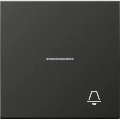 JUNG Wippe AL2990KO5KAN | Klingel Symbol | für beleuchtbare Taster | Aluminium matt | anthrazit | 70x70 mm | IP44