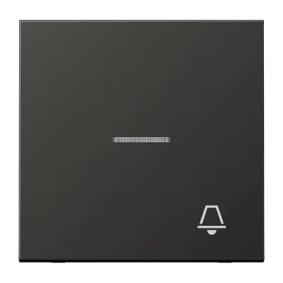 JUNG Wippe AL2990KO5KAN | Klingel Symbol | für beleuchtbare Taster | Aluminium matt | anthrazit | 70x70 mm | IP44