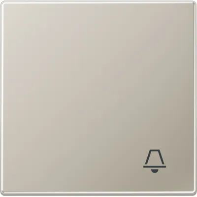 JUNG Wippe für Taster ES2990K | Symbol Klingel | Edelstahl matt | IP44 | 70x70 mm | Schalterabdeckung