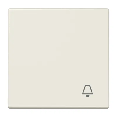 JUNG Wippe LS 990 K LS990K | Klingel Symbol | Schalter/Taster | Duroplast glänzend | cremeweiß RAL 1013 | IP44