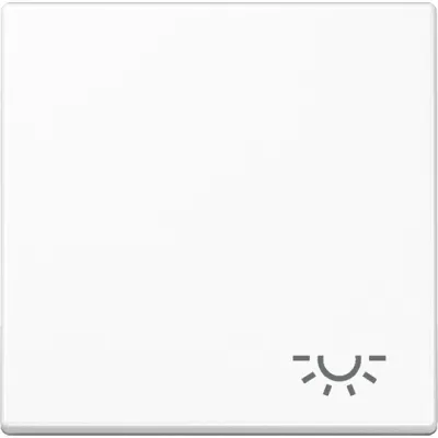 JUNG Wippe A590LWW für Schalter/Taster | Symbol Licht | Duroplast glänzend | IP44 | Serie A 500 | alpinweiß