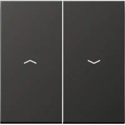 JUNG Wippe für Jalousieschalter AL2995PAN | zweiteilig | Symbol Pfeile | Aluminium matt lackiert | anthrazit | IP44