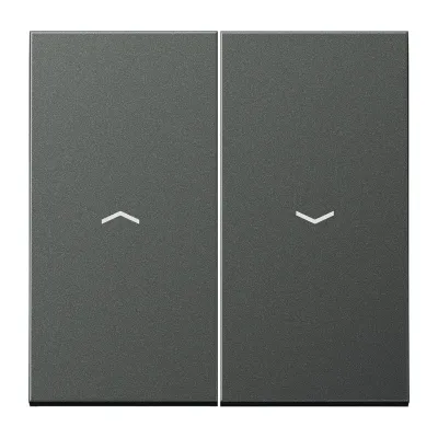 JUNG Wippe für Jalousieschalter AL2995PAN | zweiteilig | Symbol Pfeile | Aluminium matt lackiert | anthrazit | IP44