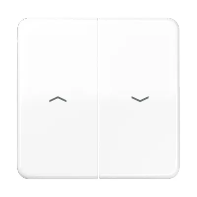 Jung Wippe Jalousieschalter CD595PWW | 2-fach Pfeilsymbole | Duroplast glänzend | IP44 | alpinweiß | RAL 9010