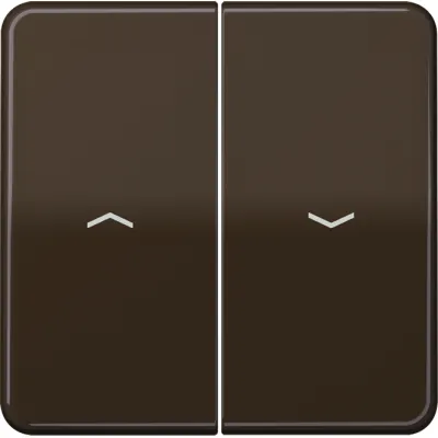 Jung Wippe CD595PBR | Jalousieschalter & Taster | Symbol Pfeile | Duroplast glänzend | zweiteilig | IP44 | braun