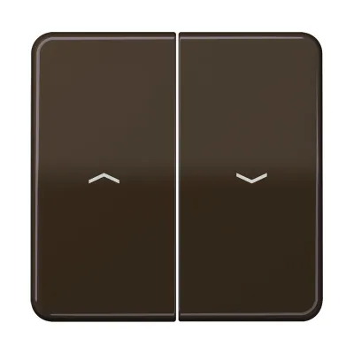 Jung Wippe CD595PBR | Jalousieschalter & Taster | Symbol Pfeile | Duroplast glänzend | zweiteilig | IP44 | braun