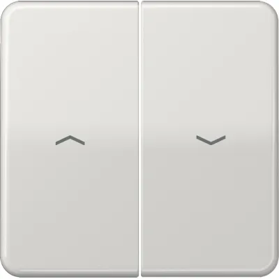 Jung Wippe Jalousieschalter CD595PLG | Jalousietaster Abdeckung | Pfeil-Symbole | Duroplast | IP44 | lichtgrau
