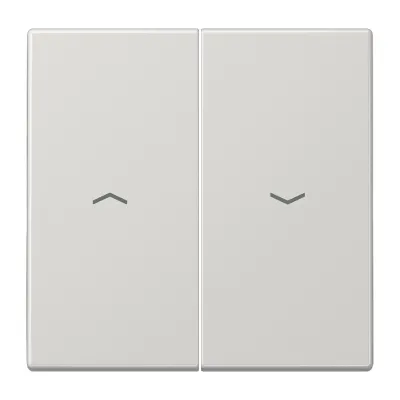JUNG Wippe für Jalousieschalter LS995PLG | zweiteilig | Symbol Pfeile | Duroplast glänzend | IP44 | lichtgrau RAL 7035